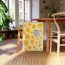 1pc There Are Always Flowers Quote Wall Art Picture Botanical Prints Canvas Paintings Motivational Posters Boho Flower Decor For Living Room,Bedroom,Apartment,Dorm Room Decor Gift For Her Unframed Or Framed