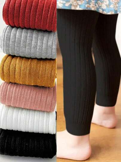 1 Stück Modische Kinder Herbst/Winter Warme Strumpfhose, gestrickte einfarbige Gamaschen für Tanz/Sport, geeignet für Jungen, Mädchen und Babys