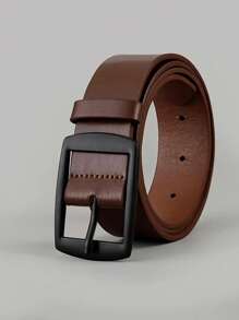 Men's Fashion PU Leather Belt, Minimalist Retro Design, Smooth Buckle, Suitable For Men's Daily Life, Casual, Party, Holiday, Work, Valentine's Day Fall, Autumn, Halloween Autumn-Winter Accessories,Suitable For Teens, Youth,Men,Casual, Outdoor, Athletic, Vacation, Graduation Gifts, Birthday, Daily Wear Halloween, Casual, Business, Street, Boho, Western, Outdoor, Gift For Men, Husband, Boyfriend, Father, Dad, Christmas