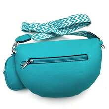 Stylish Waist Bag With An Additional Pouch And Adjustable Strap - Mint Green - View 6