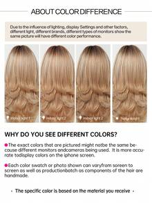 Peluca sintética de cabello ondulado y rizado de 22 pulgadas, de color rubio mezclado, resistente al calor, adecuada para uso diario, eventos y desplazamientos - Rubio degradado - Ver 8