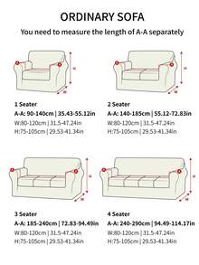 1pc Printed Geometric Pattern Sofa Cover, Modern Style Full Coverage Sofa Protector, Suitable For Living Room And Office Sofa Decor Gifts Birthday Graduation - Black - View 4