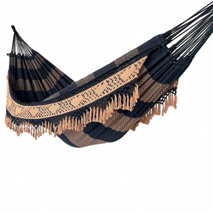 Giant Double Sleeping Hammock 4.40 M Various Colors - 優質黑焦糖 - 查看 1