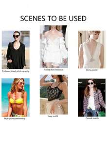 10pcs/Set Disposable Silicone Nipple Covers, Invisible Breathable Breast Petals For Women - Multicolor - View 7