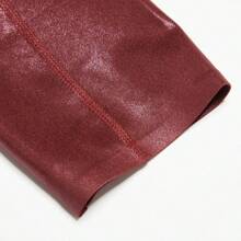 Adidas Stella Women's Shiny High Waist Tight Fit Workout Leggings HG6878 - Christian Red - View 6