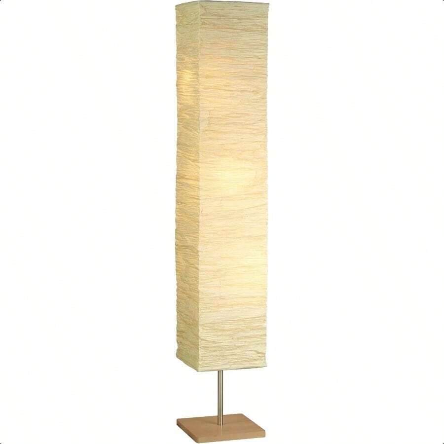 Three Light Floor Lamp L Wood Base Adjustable Brightness Perfect Lighting For Bedroom Living Room And Corner Decor Beige - Đèn sàn - Xem 1