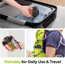 Large Pill Dispenser Can Store 7 Various Supplements, Travel Pill Organizer Bottle With Anti-Mix Design, Arthritis-Friendly Pill Holder With Wide Opening & Slider Lid, Includes 20 Blank Stickers,10133978