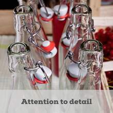 Giara Glass Bottle With Stopper Caps Set Of 433.75 Oz Carafe Swing Top Glass Bottles For Beverages Oils Kombucha Kefir Vinegar Leak Proof Caps And Airtight Lids