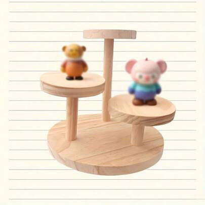 1pc Handmade Display Shelf, Desktop Storage Rack, Practical Multi-Function New Tabletop Organizer, DIY Exhibition Stand, Trapezoid Creative Accessory Display Rack, Multi-Layer Storage Shelf