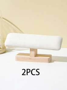 1pc/2pcs Wooden Single Layer Bracelet Storage Rack, Headband Necklace Watch Bracelet Jewelry Display Stand, Decorative Prop Sun Travel Cool - Log Flat Single Layer Bracelet Stand - View 24