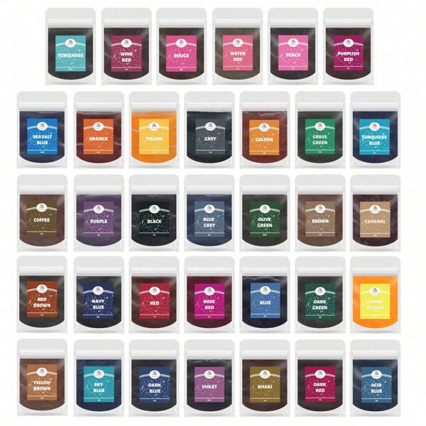 10g Vivid Tie-Dye Powder - 34 Colors, Suitable For DIY Clothing And Textile Dyeing, Easy-To-Use Fabric Dye