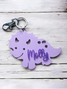 Acrylic Dinosaur Key Tag With Personalized Name For Purse, Backpack, Luggage, Diaper Bag, Gym Bags, Key Chains,Gift For Children,Multi-Functional,Ornamental,Letter,Stylish,Modern,Colorful,Cute,Adorable,Casual,Custom,Personalised,Unique,Customized,Ideal Gifts For Him,Ideal Gifts For Her,Multi-Functional,Ornamental,Letter,Stylish,Modern,Colorful,Cute,Adorable,Casual,Custom,Personalised,Unique,Customized,Ideal Gifts For Him,Ideal Gifts For Her,Kids,Urban Gala,Travel, School - Multicolor - View 5