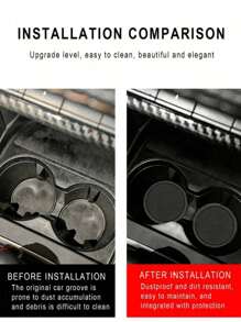 4/2/1pc Car Cup Coaster, Bling Cup Holder Insert Coasters,Universal Auto Non-Slip Cup Holder Embedded In Ornaments Silicone Coaster, Car Interior Accessories Mat,8cm/3.1 Inch Soft Crystal Rhinestone Rubber Pad Set Round Auto Drink Coaster Car Interior Accessories