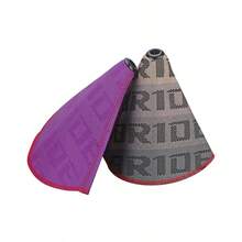 1pc JDM Style Canvas Universal Shift Lever Knob Boot Cover Racing Shift Knob Collars With Br Logo - one-size - View 6