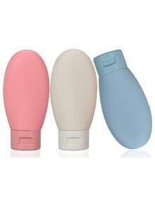 4 件可再填充旅行容器，硅胶和洗发水旅行瓶，防漏旅行罐，适用于凝胶、洗发水、乳液和化妆品 - 彩色 - 查看 11