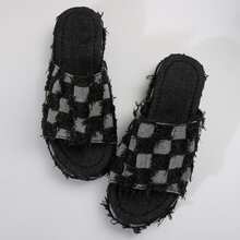 Sandals For Women Breathable Thick Sole Design Non Slip Everyday - màu đen - Xem 3