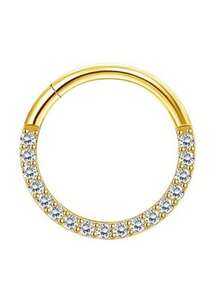 DOLOTTA 1-6Pcs Septum Rings 16G Surgical Steel Nose Rings Hoops For Women Seamless Clicker Hinged Segment Hoop Lip Nose Rings Conch Lip Helix Cartilage Earring Septum Jewelry Lip Nose Daith Hlix Piercing Jewelry 8MM