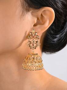 1 Pair Elegant Rhinestone Bohemian Style Earrings, Suitable For Women's Daily And Party Wear