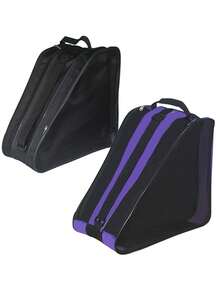 溜冰鞋包，透气冰鞋包，带可调节肩带，牛津布滑冰鞋收纳包，适用于男女成人溜冰鞋配件