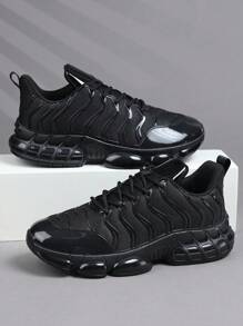 Men's Low-Top Sneakers, Casual Shoes, Running Shoes, Jogging Shoes, Walking Shoes, Daily Fashion Footwear, Tennis Shoes, Streetwear - Black - View 4