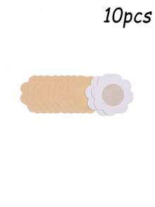 10pcs/Set Disposable Silicone Nipple Covers, Invisible Breathable Breast Petals For Women - Multicolor - View 12