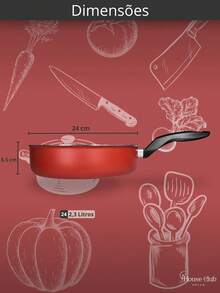 Frying Pan - 紅色 - 查看 2