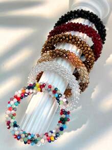 1pc Women's Colorful Rhinestone Elegant Luxury Bracelet (Color Assorted)