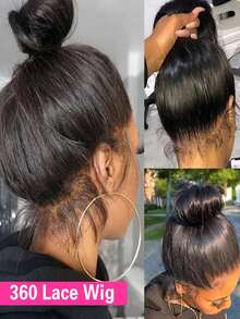 38 Inch Straight Hair 13x4/360 Lace Front Wigs Human Hair Glueless Wig Pre Plucked Hairline Transparent Lace Frontal Wigs Human Hair With Baby Hair For Women - SNatural - View 5