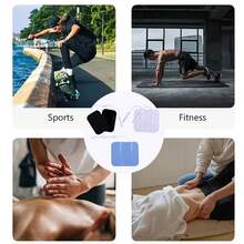 10/50 piezas Almohadillas de electrodo para masaje EMS, dispositivo de terapia TENS, pegatina de masaje corporal de 5x9cm, almohadilla con conector de 2mm - Multicolor - Ver 5