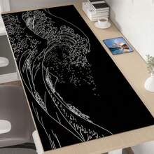 大扩展游戏鼠标垫，防滑橡胶底座，办公桌垫，键盘和鼠标，动漫游戏设置配件，光滑纹理表面，游戏鼠标垫游戏鼠标垫