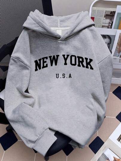 Teen Boy Letter Printed Patterns, Casual Hooded Sweatshirt, Suitable For Autumn And Winter Seasons, Travel, Party And School Matching Suitable For Daily Wear, Graduation, Homecoming, Graduation Ceremony, Teacher, Homecoming, Party, Travel Pullover, Children's Clothes Girls, Girls' Clothes