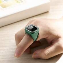 502# Anillo inteligente electrónico unisex con pantalla OLED, recordatorio de vibración multicanal, función de fecha, hora y alarma para la oración islámica - Multicolor - Ver 11