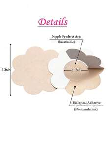 10pcs/Set Disposable Silicone Nipple Covers, Invisible Breathable Breast Petals For Women - Multicolor - View 3