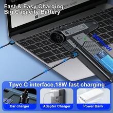 涡轮喷气风扇便携式清洁吹风机工具 Type-C 充电 130000RPM 3 档可调电动空气除尘器汽车吹雪， - 黑色 - 查看 6