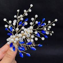 1 Stück Frauen Multi-Farb Strass Haarzubehör, Braut Kopfschmuck, Haarkamm Kopfschmuck für Hochzeit, Verlobung, Ball, Fotoshooting, Silber Hochsteckfrisur Dekoration, geeignet für Hochzeitskleid, Brautkleid Strass Dekoration