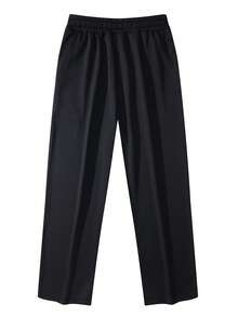 男士宽松轻便透气运动裤，夏季理想之选。采用简约纯色设计，配有抽绳和松紧腰带。适合多种场合：通勤、休闲、慢跑和购物。也是送给男友或丈夫的绝佳礼物。 - 黑色 - 查看 4