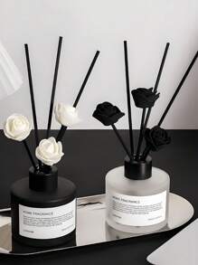 1件装100毫升精油扩香器，空气清新剂和除臭剂，持久留香，北欧风格无焰扩香器，黑白简约设计，适用于卧室、浴室、酒店 - 混合香型 - 查看 1