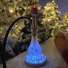 1pc Stainless Steel Hookah Set, Large Single/Double Hose Shisha Pipe For Home Bar Use - one-size - View 6