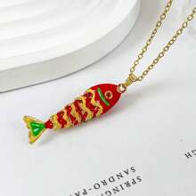 BMOR Minimalism Articulated Fish Pendant Necklace Sea Lover Beach Necklace For Women Daily Stainless Steel Accessories Luxury Quality Jewelry Gift