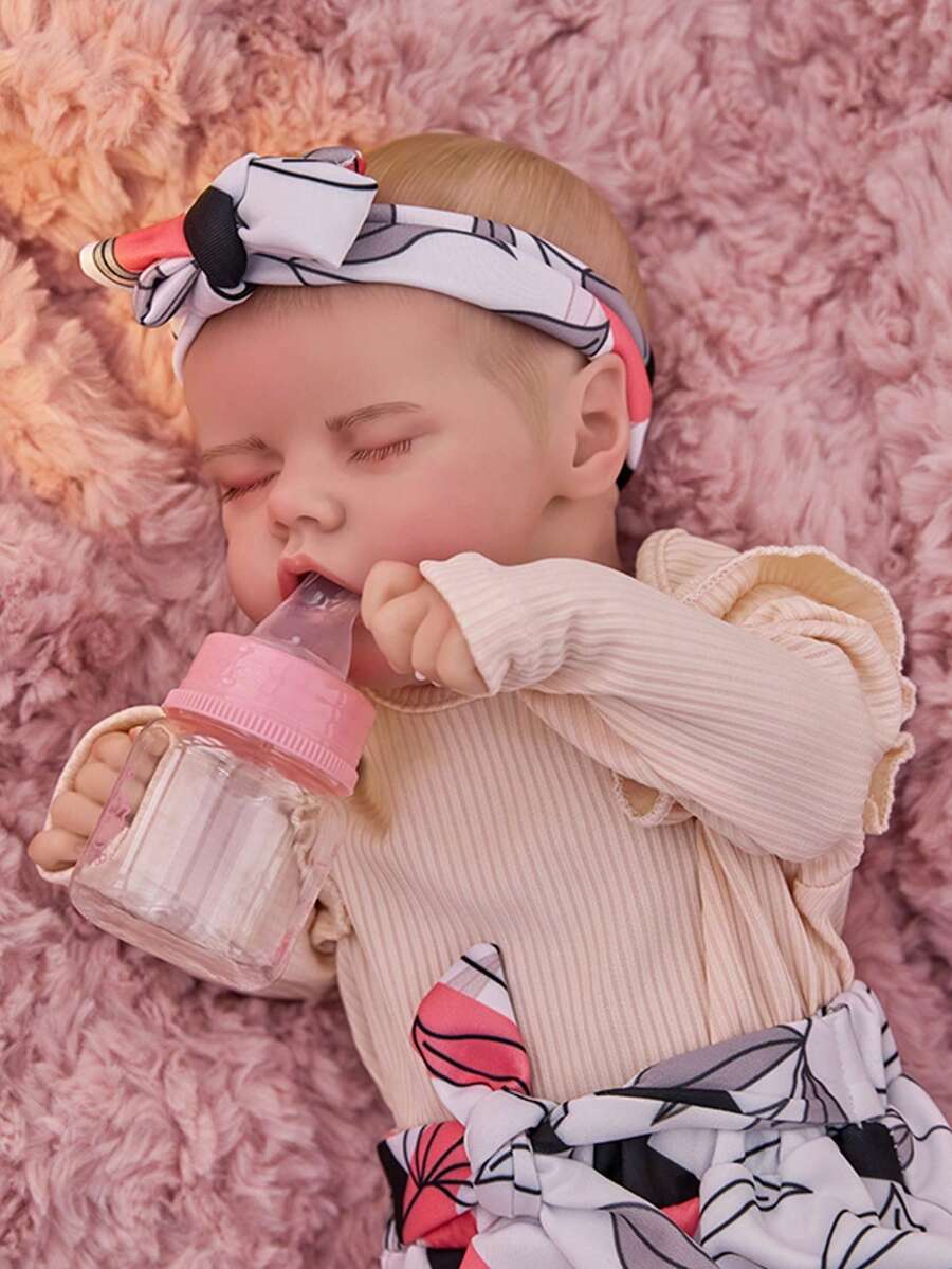 18inch/45cm Reborn Doll, Includes 1 Doll, Clothes, Diaper, Bottle, Pacifier, Birth Certificate - Children Playset - Multicolor - View 1
