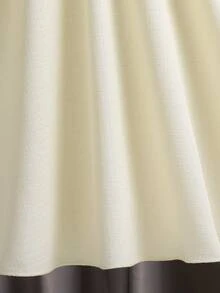 Robe casual à manches longues col claudine pour filles, robe élégante avec taille cintrée et décoration de perles, couleur abricot, convient pour l'automne/l'hiver