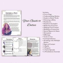 Cuaderno de trabajo y diario ritual de Espíritus Sagrados - 23 páginas de deidades, para brujería y prácticas intuitivas, indicaciones devocionales, mejorando conexiones divinas, crecimiento espiritual, encuadernación espiral, idioma inglés, diario místico, diseño de portada elegante, páginas de instrucciones detalladas