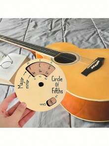1 đĩa nhạc guitar 5 âm, dụng cụ chỉnh dây đàn bằng gỗ, bảng hợp âm guitar, lý thuyết âm nhạc cho người mới bắt đầu, dụng cụ chỉnh dây bằng gỗ, bánh xe hợp âm có chức năng thay đổi nhanh, thích hợp cho người mới bắt đầu học hòa âm và sáng tác nhạc, tương thích với guitar, piano, violin, v.v., quà tặng cho người yêu âm nhạc, quà tặng cho người đam mê guitar - Nhiều màu - Xem 9