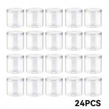 1/4/8/12/16/24PCS 4盎司带盖塑料罐，防漏化妆品罐，带翻盖 - 可再填充，不含硫酸盐，适用于面霜、乳液、药膏、眼影、样品和旅行储存 - 彩色 - 查看 15
