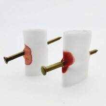 Fausse ongle à travers le doigt, jouet de farce Nouveauté, magie, ami, Halloween, effrayant, tour, blague, jouet pratique, blagues stupides, gadgets amusants, tour de magie