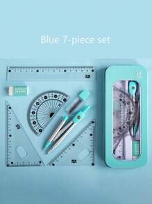 1pc Multifunctional Compass Set Geometry Tool, Used For Students And Professionals' Drawing Measurement And School Supplies, Painting, Architecture, Engineer Supplies, School Supplies, Back To School, Gifts (Pink, Blue, Yellow)