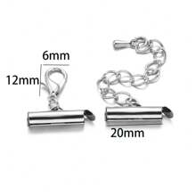 10Sets/Lot 10-40mm Lobster Clasps Hooks Extending Chain Bracelet End Connectors Slider Clasp For DIY Jewelry Making Accessories
