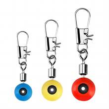 Fishing Line Sinker Slides Fishing Float Connector Rolling Swivels With Interlock Snaps Red/Yellow/Blue
