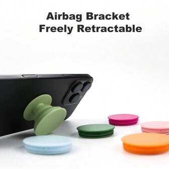 Cell Phone Airbag Bracket, Mobile Phone Grip Holder, Slouchy Person Freely Retractable Mobile Phone Bracket, Three-Gear Telescopic Support Air Bracket, Inger Grip Extension Holder, Foldable Mobile Phone Holder Compatible With IPhone 16/15/14/13/12/11, Compatible With Samsung Galaxy S25/S24/S23/S22 And Other, Multicolor Optional Compatible With IPhone, Android Phone, Gift For Birthday, Family, Friends Push-Pull Phone Grip Phone Accessories