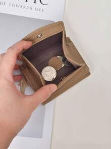 Compact Mini Wallet, Japanese Style Short Wallet, For Women, Export Overseas - Khaki - View 2